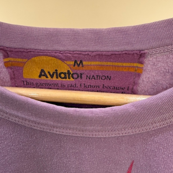 Aviator Purple Sweatshirt with Pink Lightning Bolt - Picture 2 of 5
